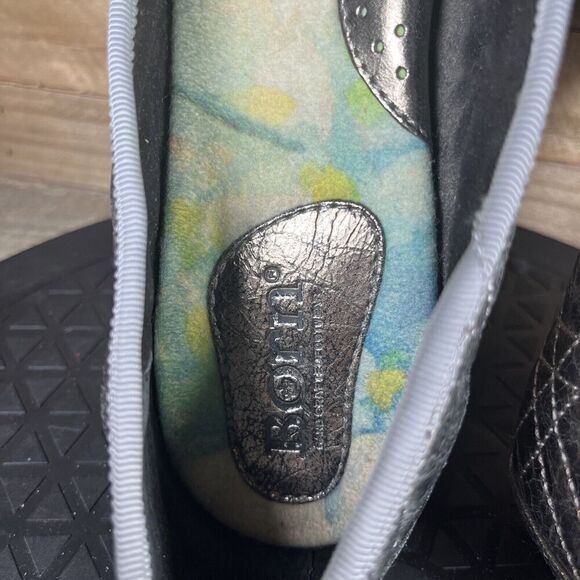 Born Womes Sz 8 M Bronze Metallic Quilted Leather Ballet Flats Shoes-Flat Bow - Picture 7 of 10